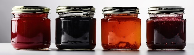 A jar of jam with the lid closed