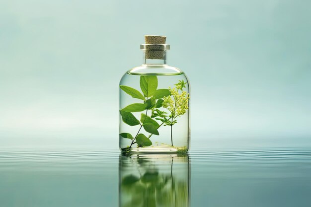 A jar of medicinal plants Medicinal herbs minimalist style