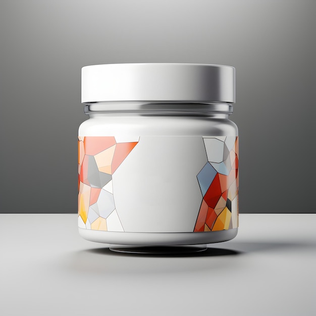 a jar mockup of an effective cream with the white background