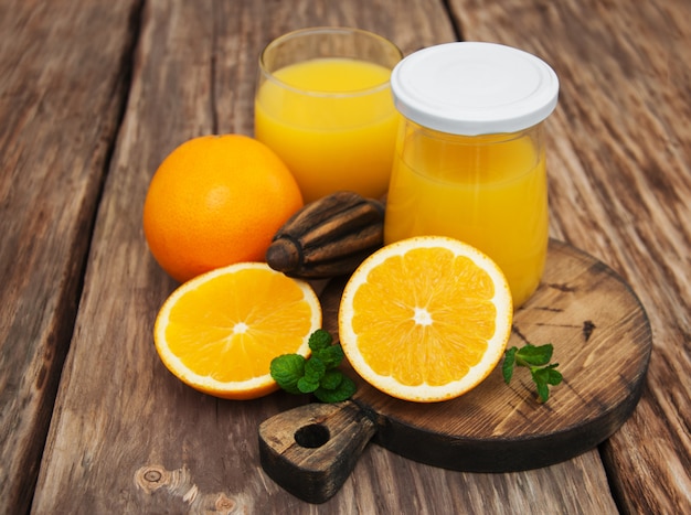 Jar of orange juice