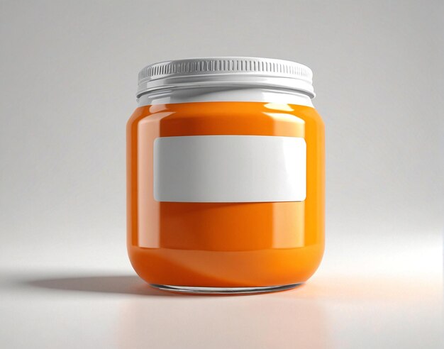 a jar of orange liquid