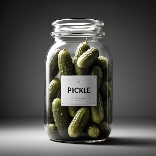 a jar of pickles is full of cucumbers