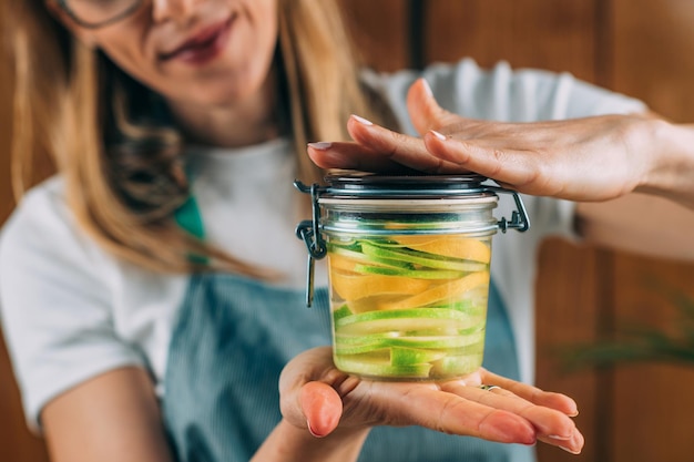 Jar with Fermented Fruits