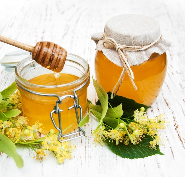 Jar with honey