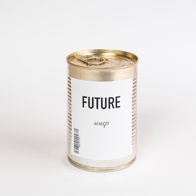 A jar with the label indicating the future soup contents