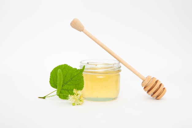 Jar with natural linden honey