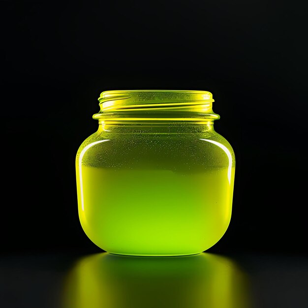 a jar with a yellow liquid inside that says quot jar quot on it