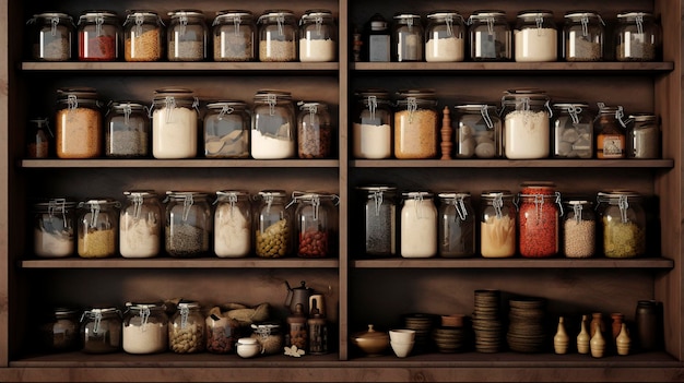 jars of food including one that says  jar of flour