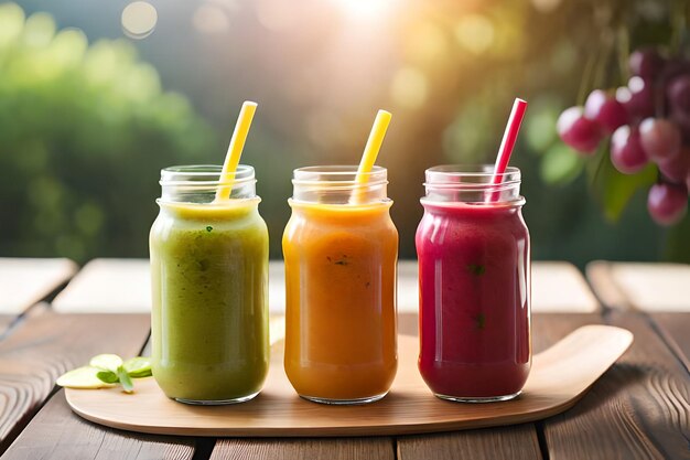 jars of fruit juice with the word fruit on them