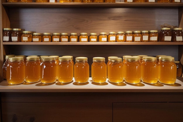 Jars of Honey On Display for Sale