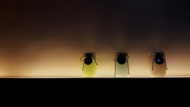 jars on table