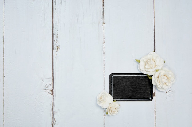 Jasmin And Card On The Wood