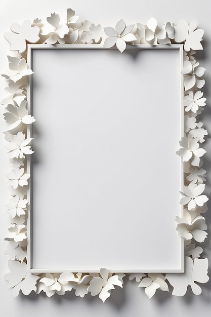 Jasmine Jigsaw Journey blank Frame Mockup with white empty space for placing your design