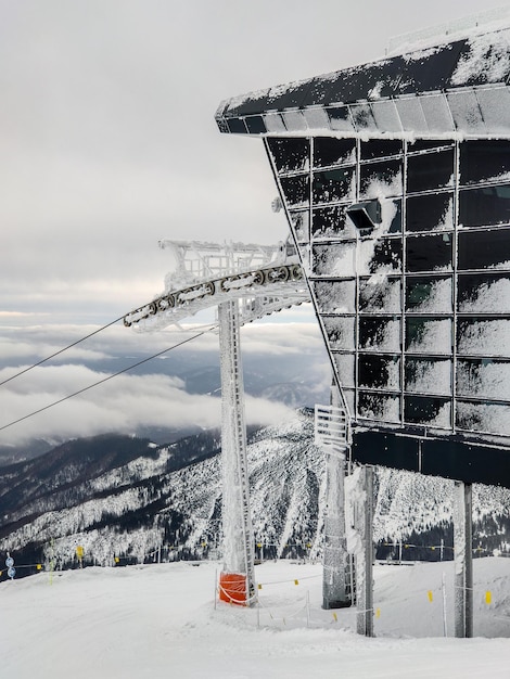 Jasna Slovakia February 3 2022 top station of ski resort