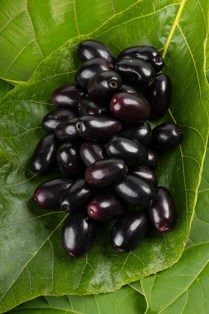 Фото java plum или indian blackberry изолированное изображение с белым фоном