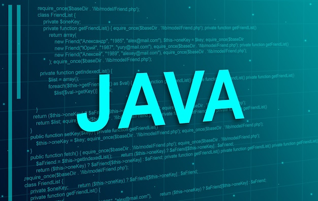 Premium Photo | Java programming code abstract technology background