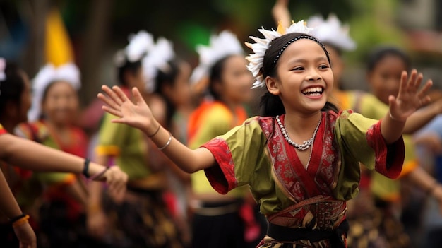 javanese circle of friends follows the cultural carnival in the city of baubau