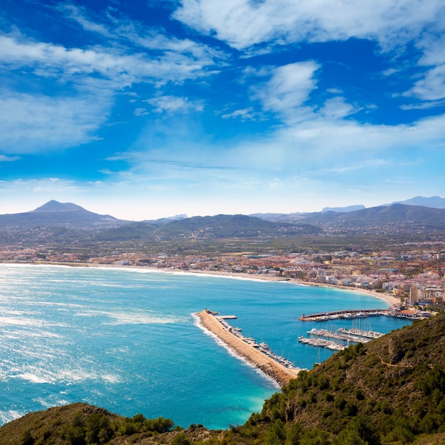 Javea in Alicante aerial view Valencian Community of spain