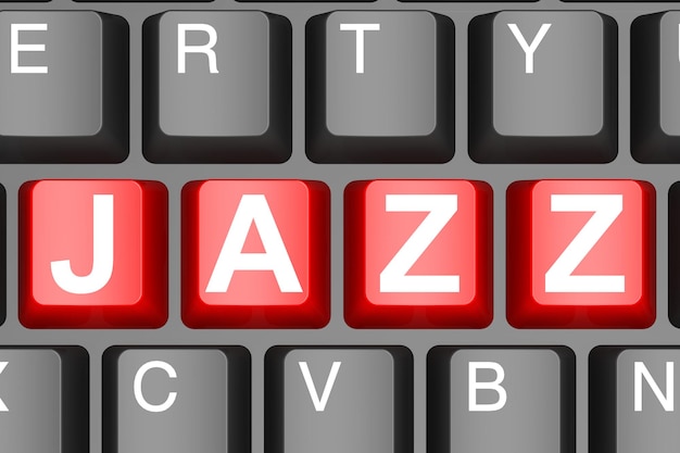 Jazz-knop op modern computertoetsenbord