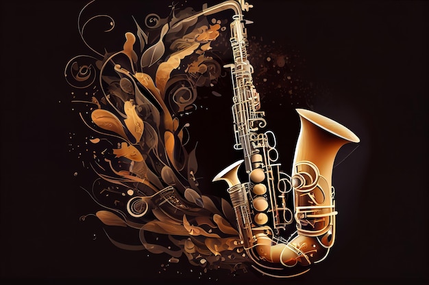 Jazz music instruments Generative Ai