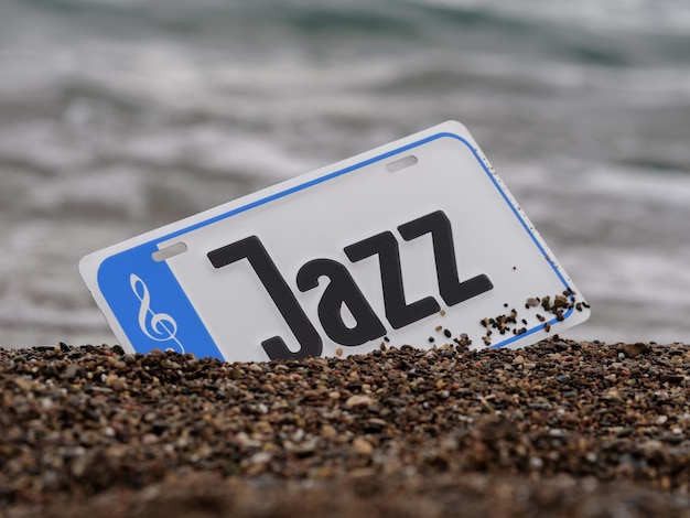 jazz sign on the beach