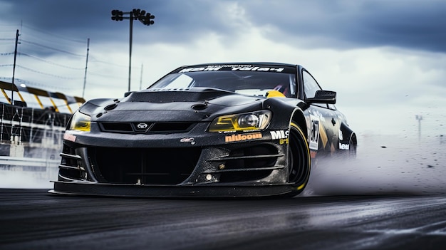 jdm japanese drifting car professional photo smoke dynamic in motion track sport tuning photography