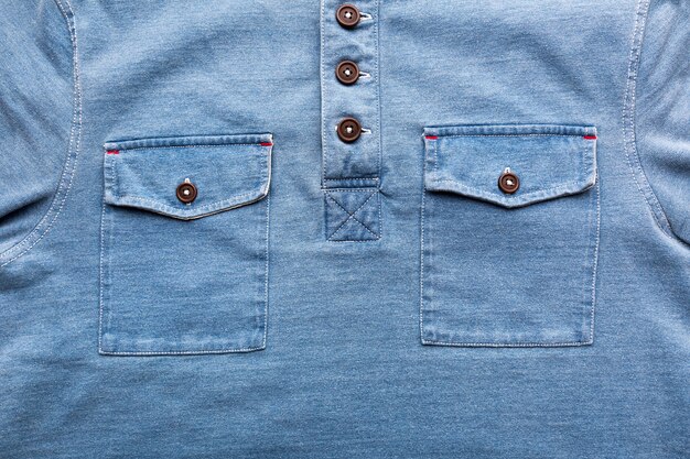 A jeans pockets with plastic button