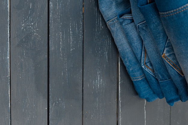 Jeans stacked 