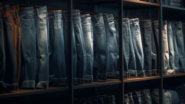 Jeans at the store Generative Ai