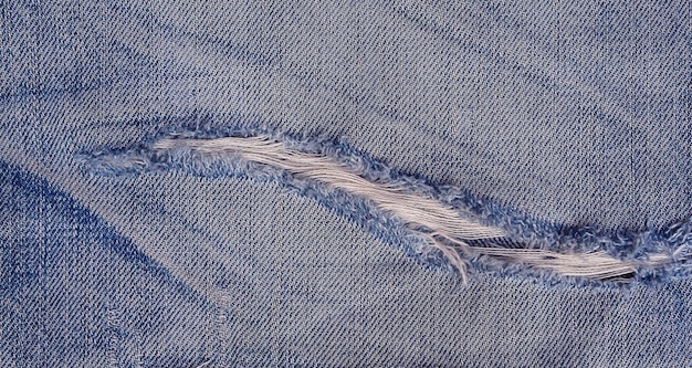 Jeans torn denim texture.