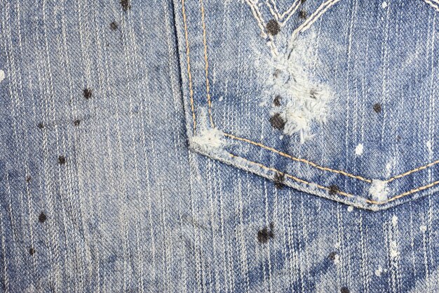 Jeans torn denim texture.