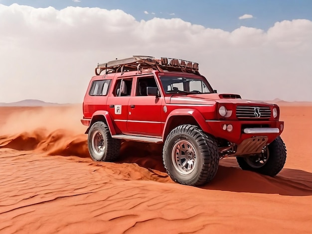 Jeep 4x4 Offroad Adventure car in the desert Ai generated