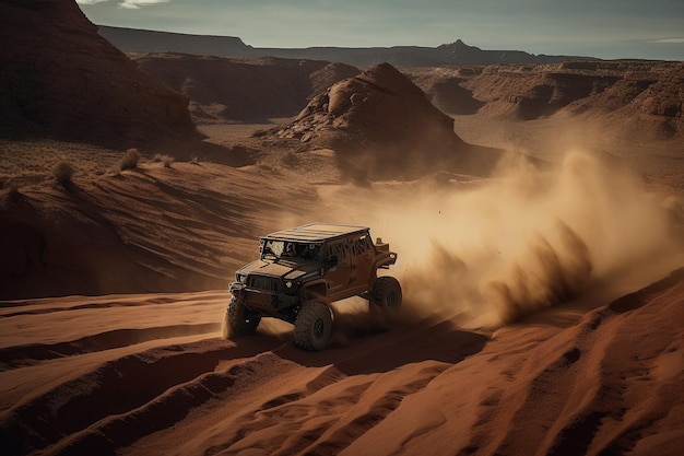 Jeep SUV Offroad Trip in the desert Competitions Travel Generative AI