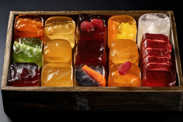 jelly assortment professional advertising food photography AI Generated