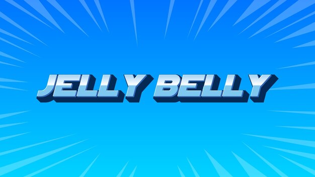 Photo jelly belly 3d blue text