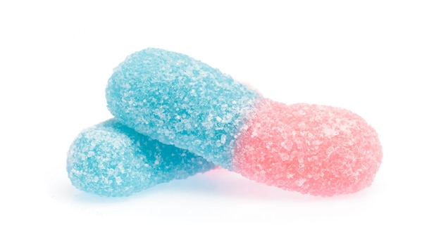 Jelly candies isolated on a white background