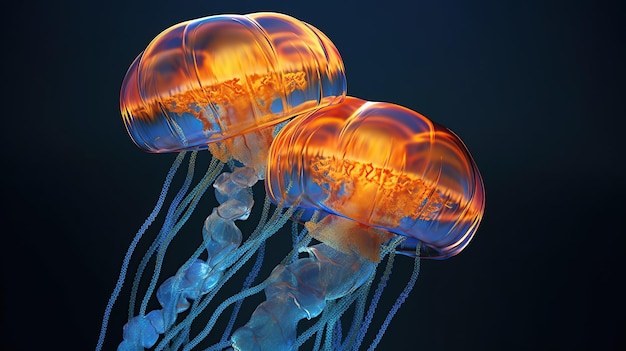 Jelly fish colorful generative ai