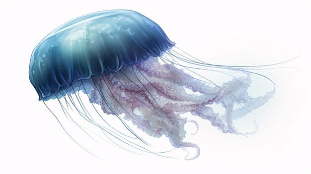 Photo jelly fish illustration