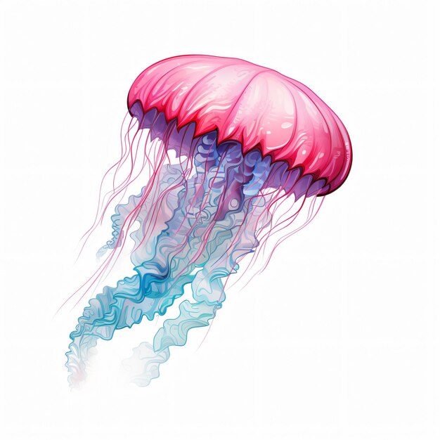 Jellyfish clipart isolated on white background