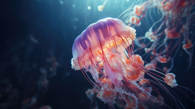 Photo jellyfish close up