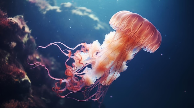 바다에서 떠다니는 해파리는 신경망에 의해 생성됩니다.
