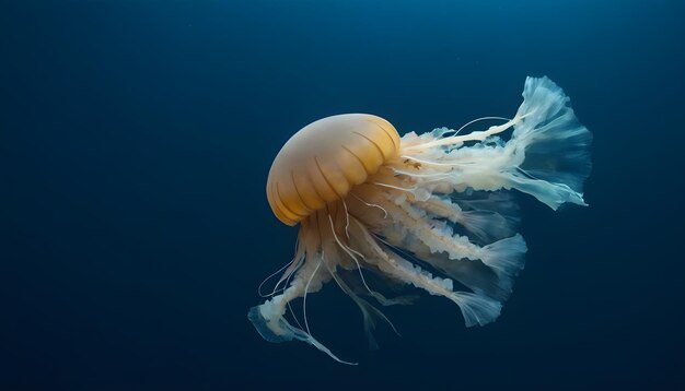 Foto jellyfish in de diepte van de oceaan