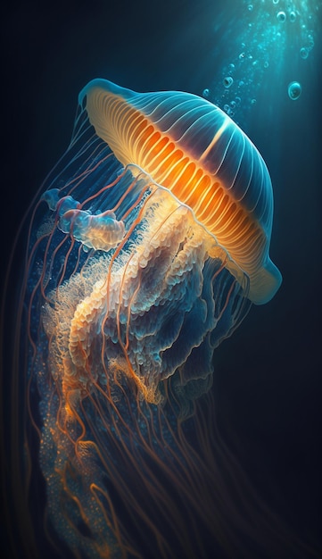 A jellyfish is shown in this image.