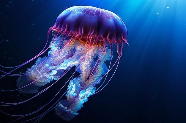 Jellyfish in the ocean Generative AI