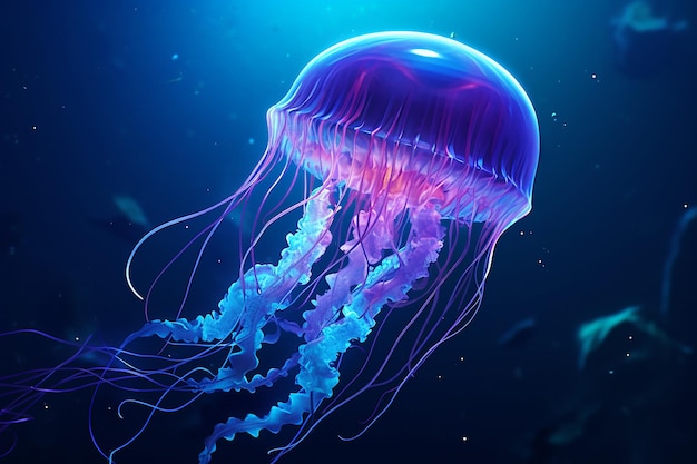 Jellyfish onderwater achtergrond behang
