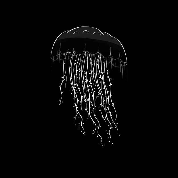 Premium AI Image | jellyfish silhouette Sea