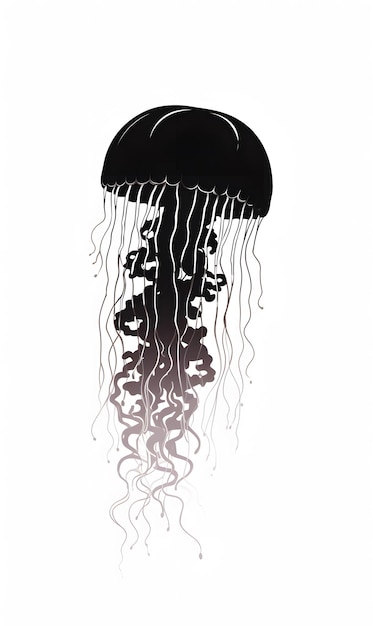 силуэт медузы Прозрачный Прозрачный Медуза