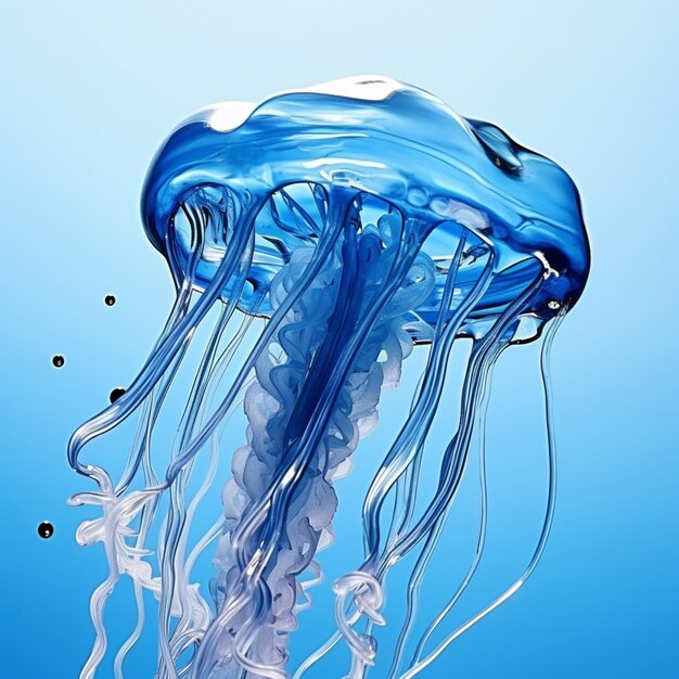 Jellyfish swim in the sea illustration