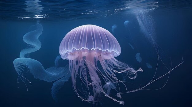 jellyfish swimming in the sea