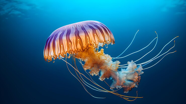 Photo a jellyfish swimming in the water